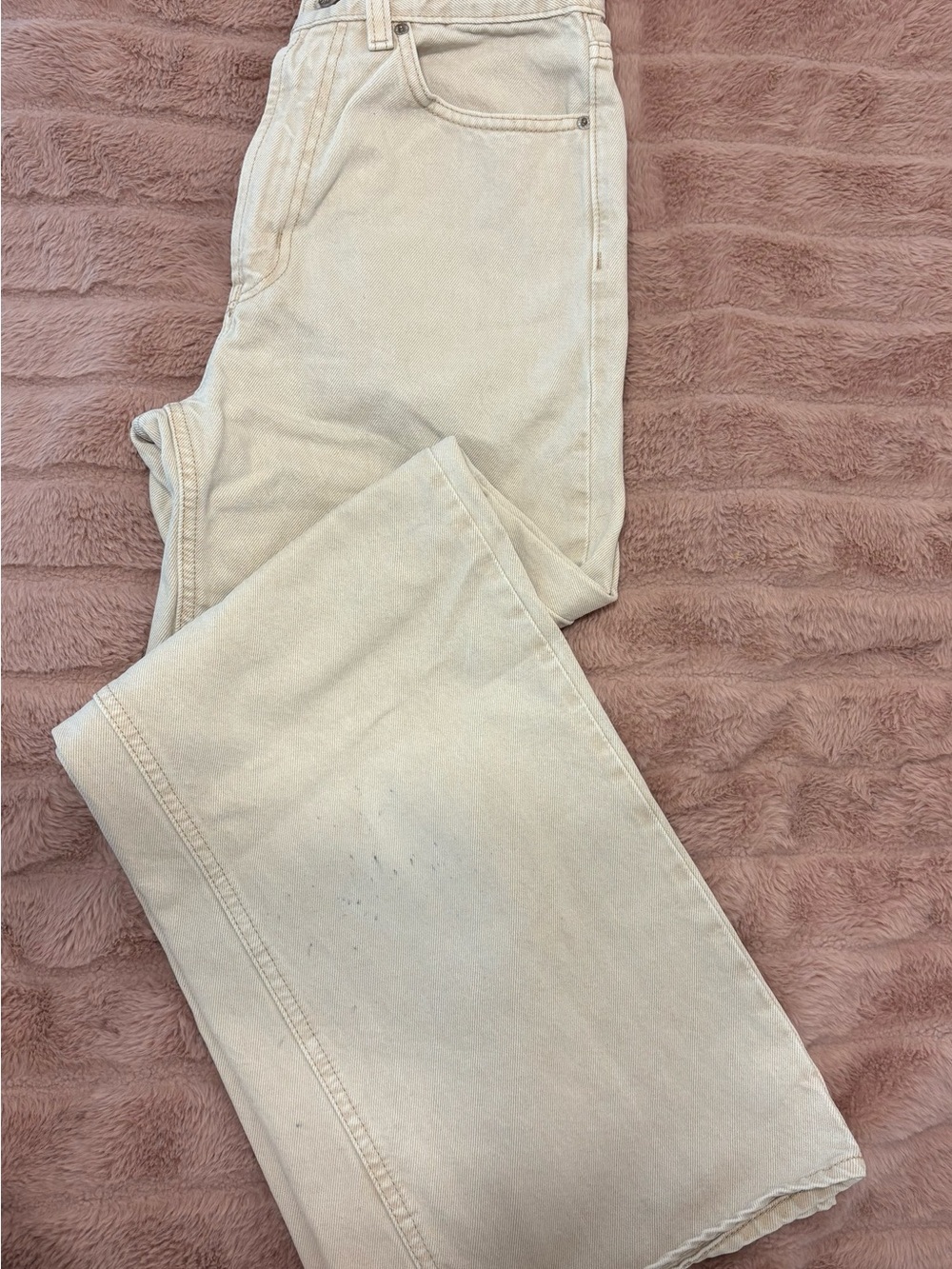 BDG Cream high rise, wide-Leg Pants
